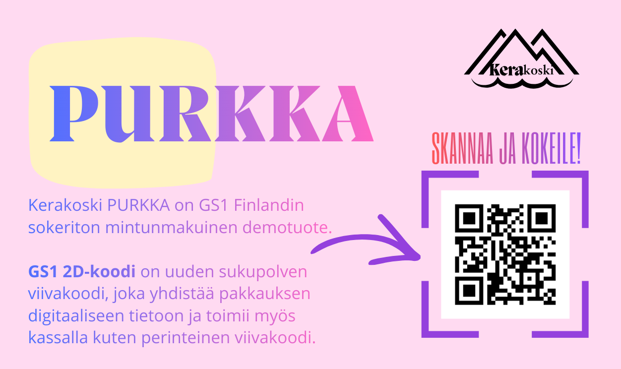 Tuote pakkauksessa ja skannaus tilanteessa (kuvitteellinen kuva)